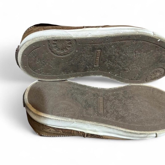 Durango Brown Embossed Slip-On Flats - Picture 5 of 5